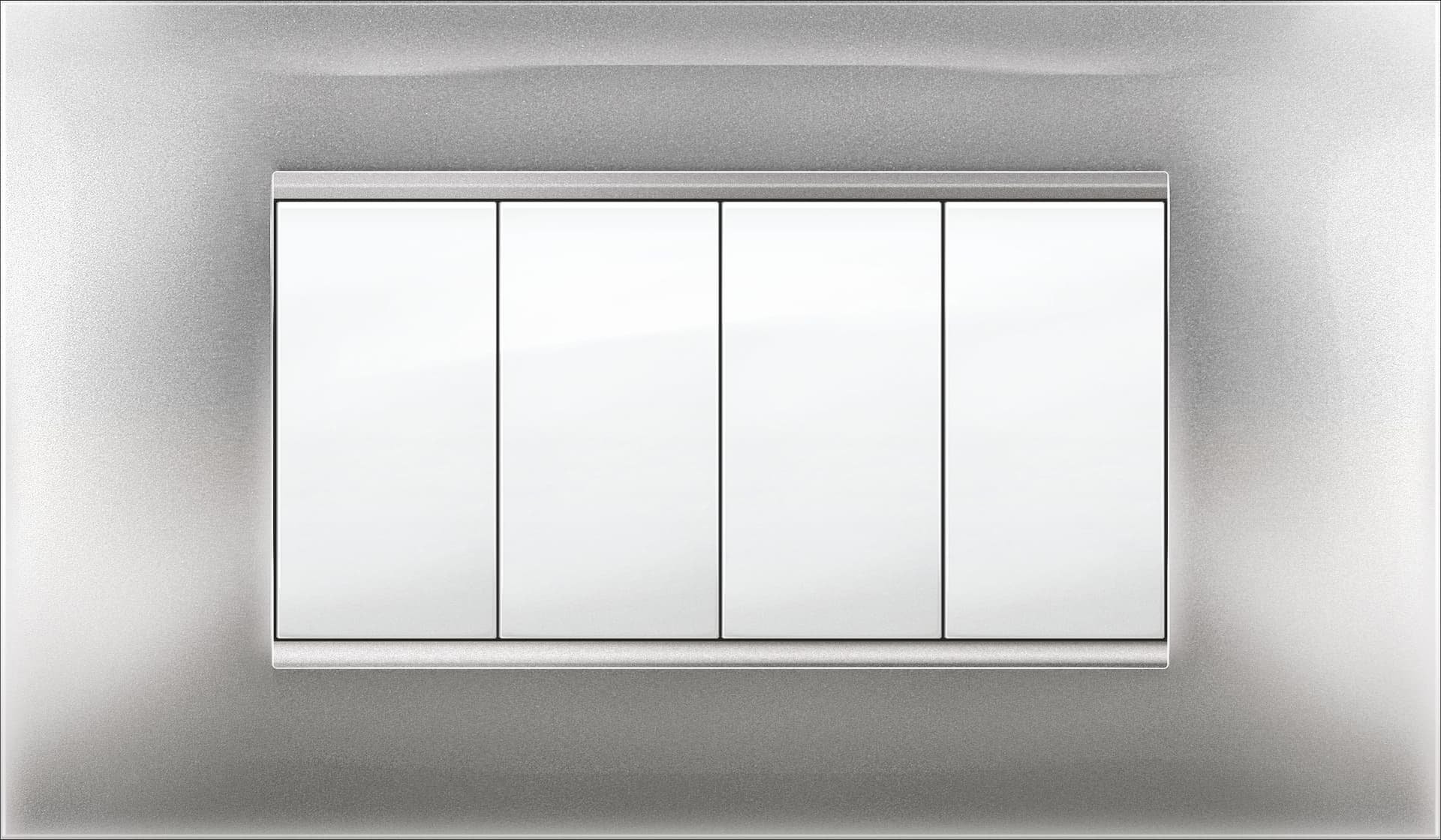 Placca Mivida Plana Alluminio Chiaro 4P – Idroweb