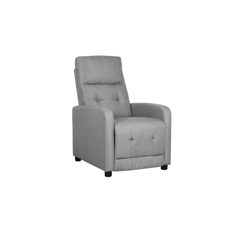 Poltrona Recliner Rey Tessuto Grigio Chiaro 40 - 2