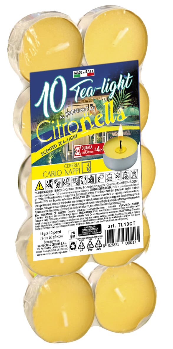 Tealight Citronella 3,6 x 1,7 cm Pezzi 10 24,0 Confezione - 2