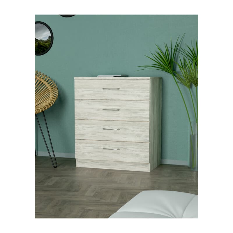 Kit Cassettone 4C 70 x 40XH72 Cm Bianco Ges - 2