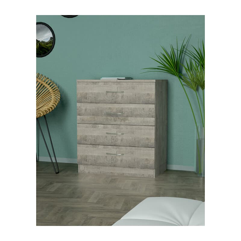 Kit Cassettone 4C 70 x 40XH72 Cm Rovere Pl - 2