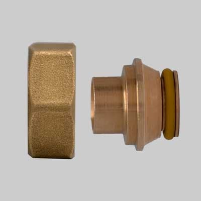 Raccordo Diritto in Bronzo a Saldare 18 x 3/4 Rubinetterie Bresciane - 2