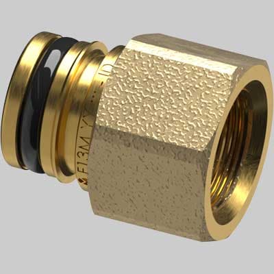 Raccordo Fastec Filettato Femmina F13 ½ Teco - 2