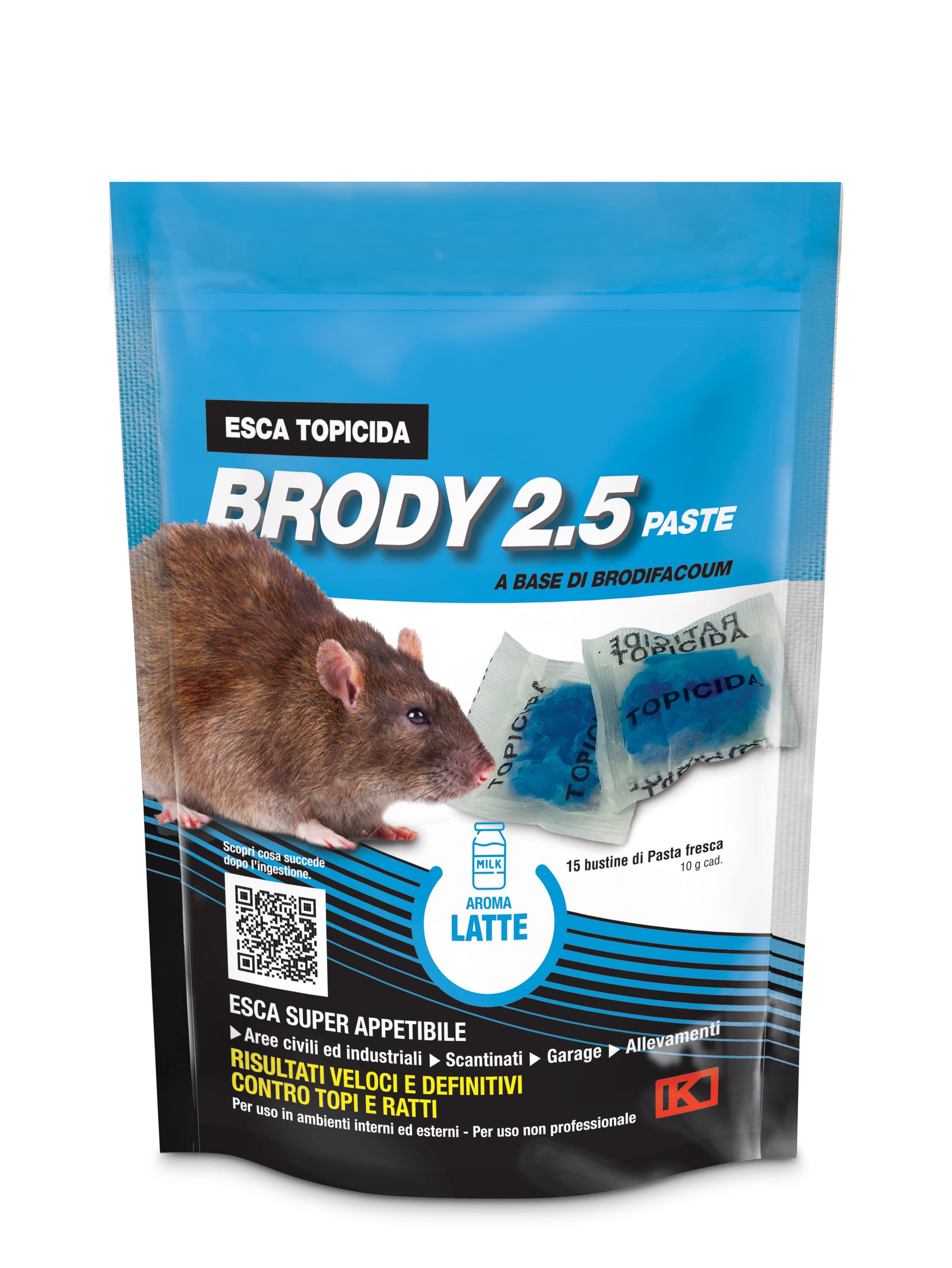 Esca Topicida Fresca Brody 2.5 150 g Blu Latte - 2