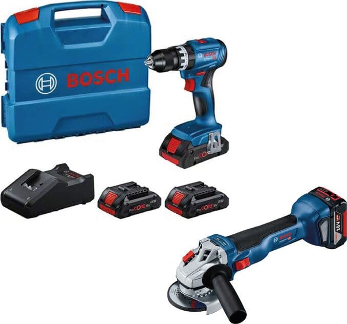 Trapano e Smerig. e 3 BATT.4,0AH e Caric Bosch B Set 18V - 2