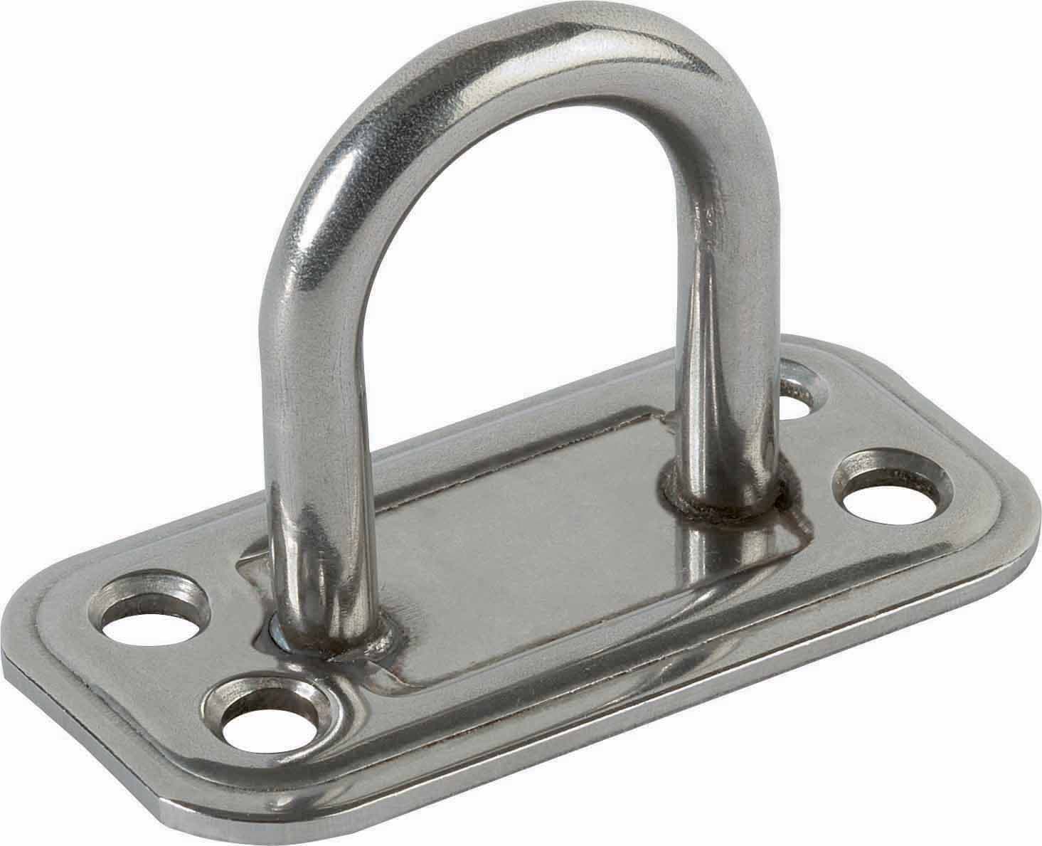 Piastra 865 in Cavallotto Fisso INOX Base 30 x 60 mm 5 Pezzi - 2