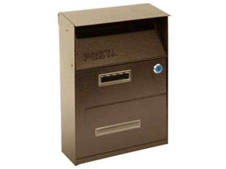 Cassetta Postale Portariviste per Esterni Marrone 21,5 CMX10,5X33H. Marrone - 2