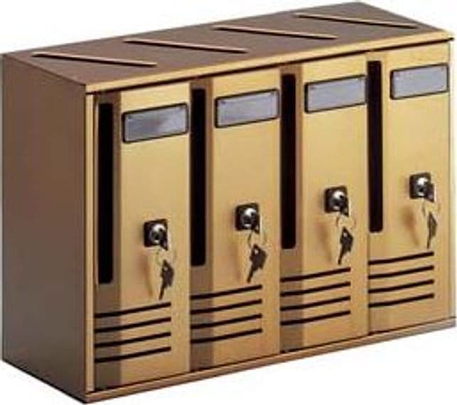 Cassetta Postale Blocchiera Serie Cubo 4 per Interni 42 CMX17,5X30H. - 2