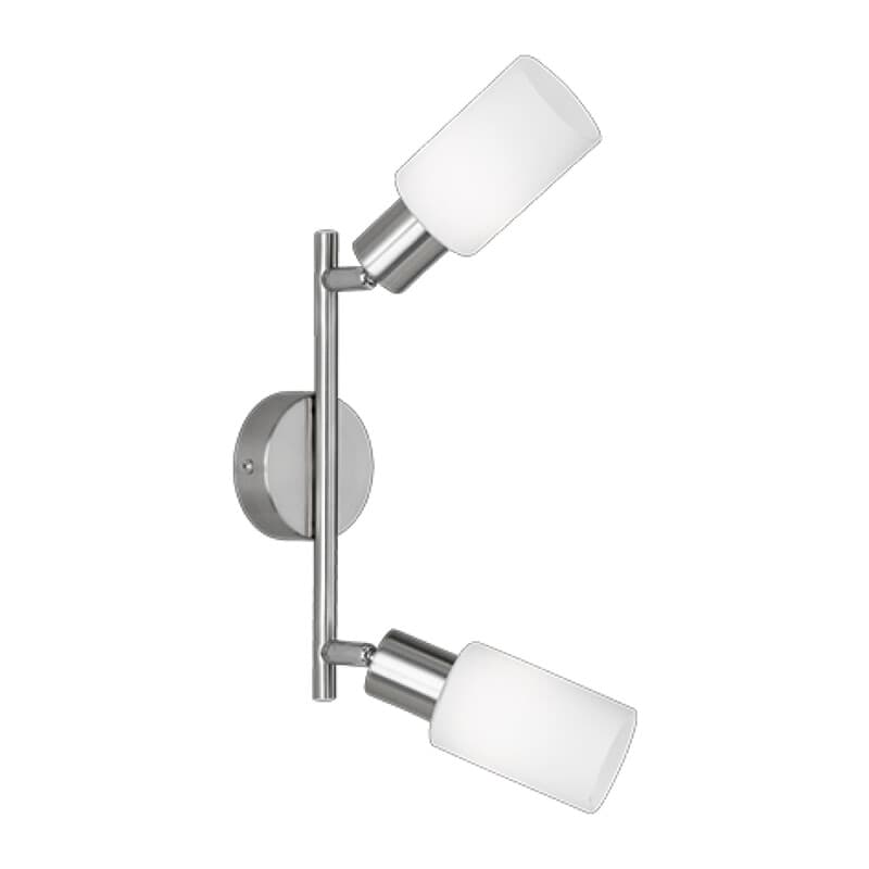 Barra 2 Faretti Mars E14 Acciaio Vetro - 2