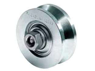 Ruota Cancelli Gola V con Ingrassatore Due Cuscinetti ART.323 120 MMX44 - 2