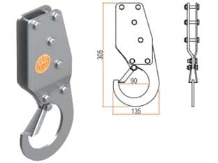 Gancio per Sollevamento di Sicurezza 135 MMX305 - 2