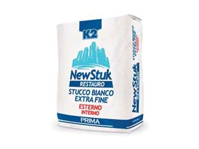 K2 Newstuk Restauro Stucco in Polvere Base Cemento in Sacco 5 kg K2 4 Pezzi - 2