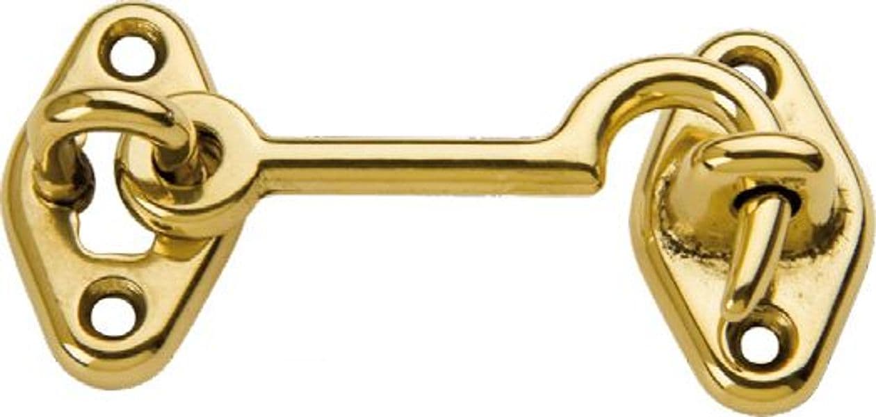 Gancio Fermafinestra Ottone Lucido 60 mm** 25 Pezzi – Idroweb