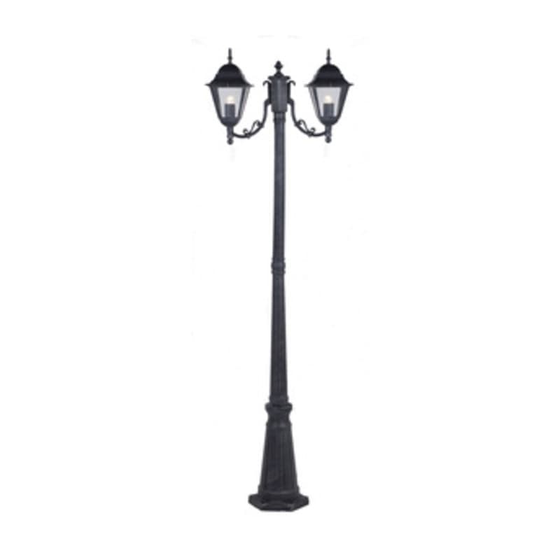 Lampione New York H 200 cm 2 Luci Grigio - 2