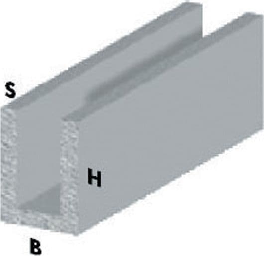 Profilo Cromo H 200 cm Canalino U 10 x 10 x 1 mm Arcansas 5 Pezzi - 2