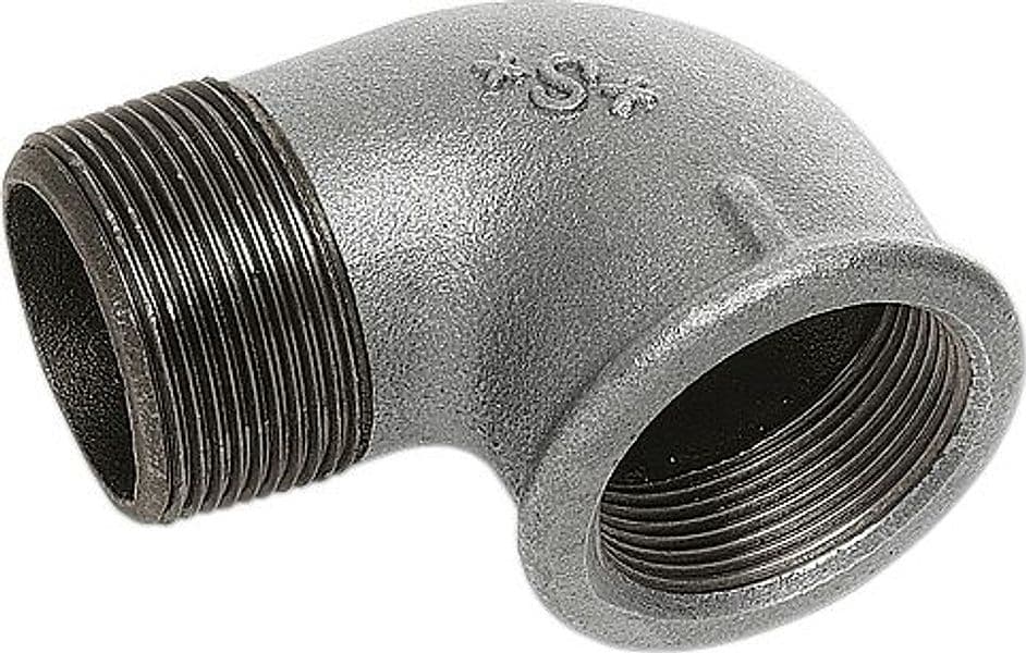 Gomito 90 g Maschio Femmina Ghisa Zincata D 3/4 92 Amaflex 10 Pezzi - 2