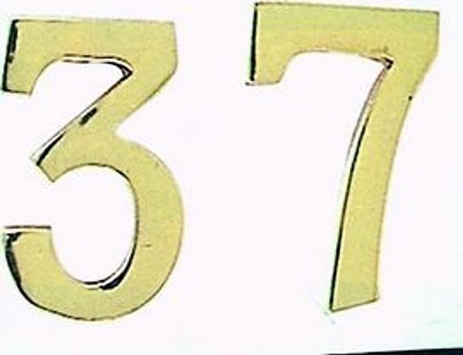 Numero Civico 1 in Ottone 100 mm 15 Pezzi - 2