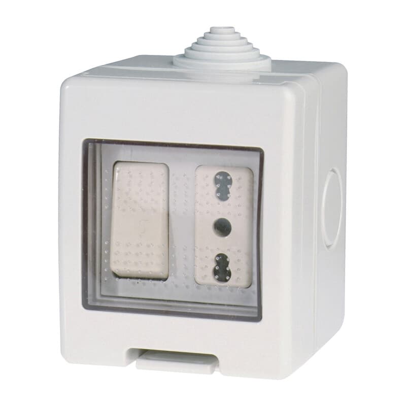 Polypool PP0168X Cassetta Est IP55 con Inter e Pr Bip - 2