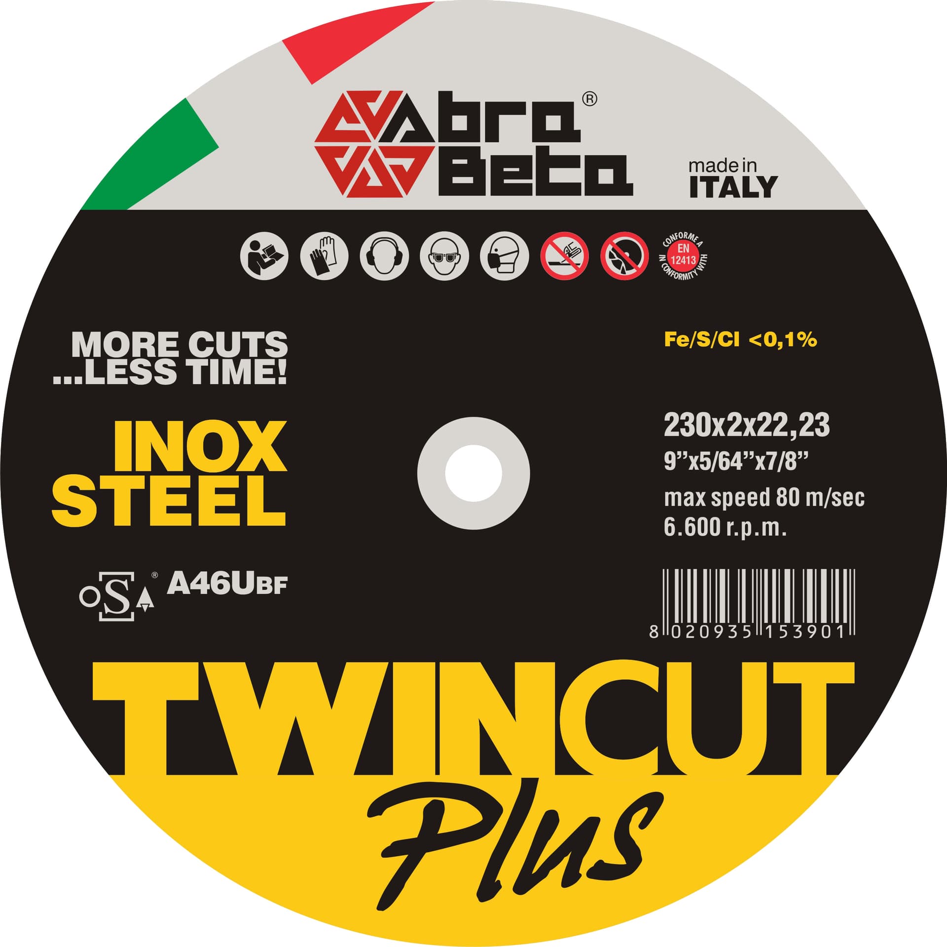 Abrabeta Disco per Ferro Twin Cut Plus 230 x 2 mm 25 Pezzi - 2