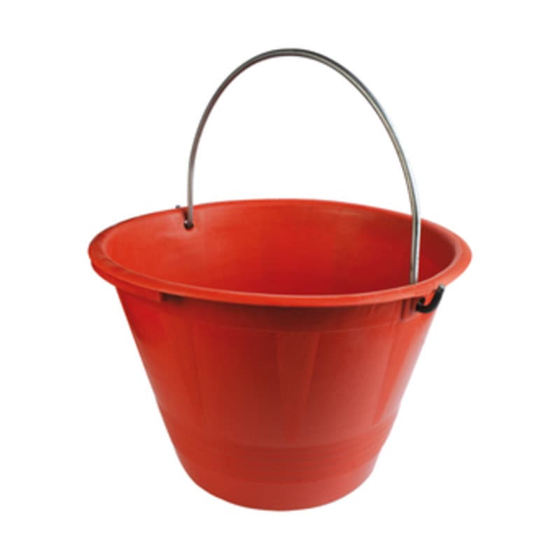 Secchio per Muratore Plast con Arco Rosso D 36 cm 10 l 10 Pezzi - 2