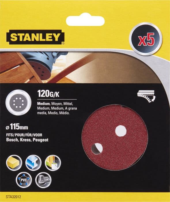 Piranha Stanley STA32012 X32012 5 Dischi Vel. Rot Orb 115 GR.120 - 2