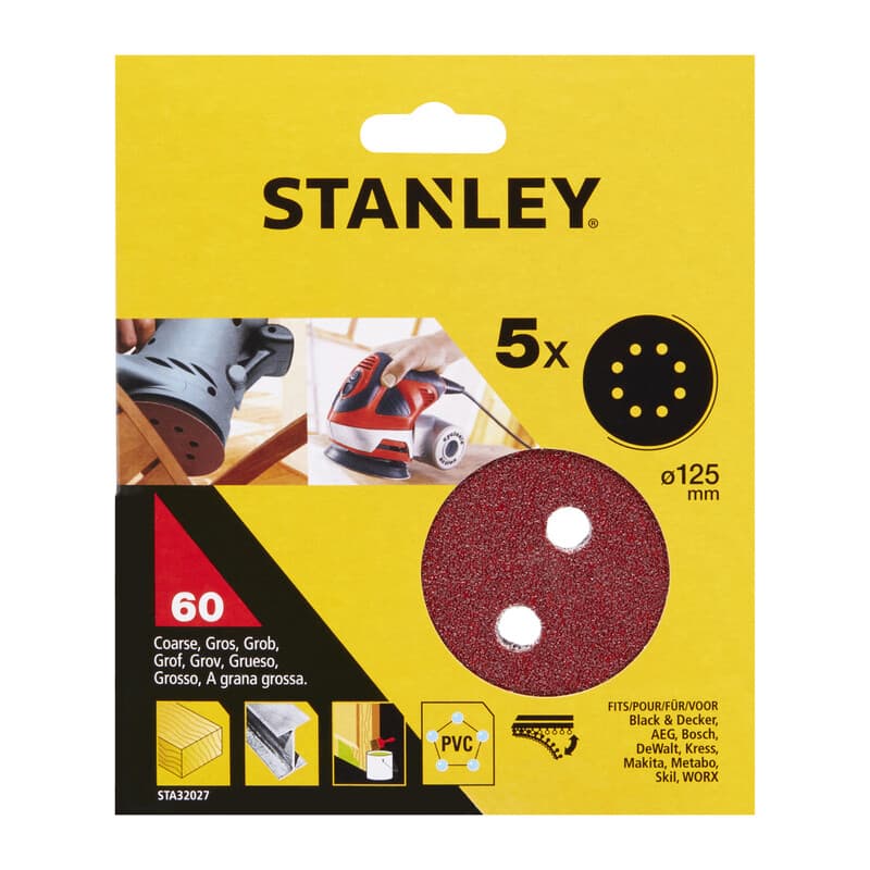Piranha Stanley STA32027 X32027 5 Dischi Vel. Rot Orb 125 GR.60 1,0 - 2