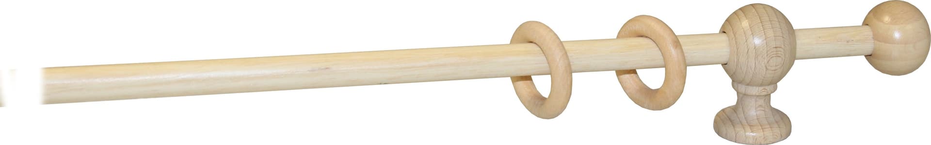 Bastone Legno a Strappo D 23 Natur. 160 cm con Supp - 2