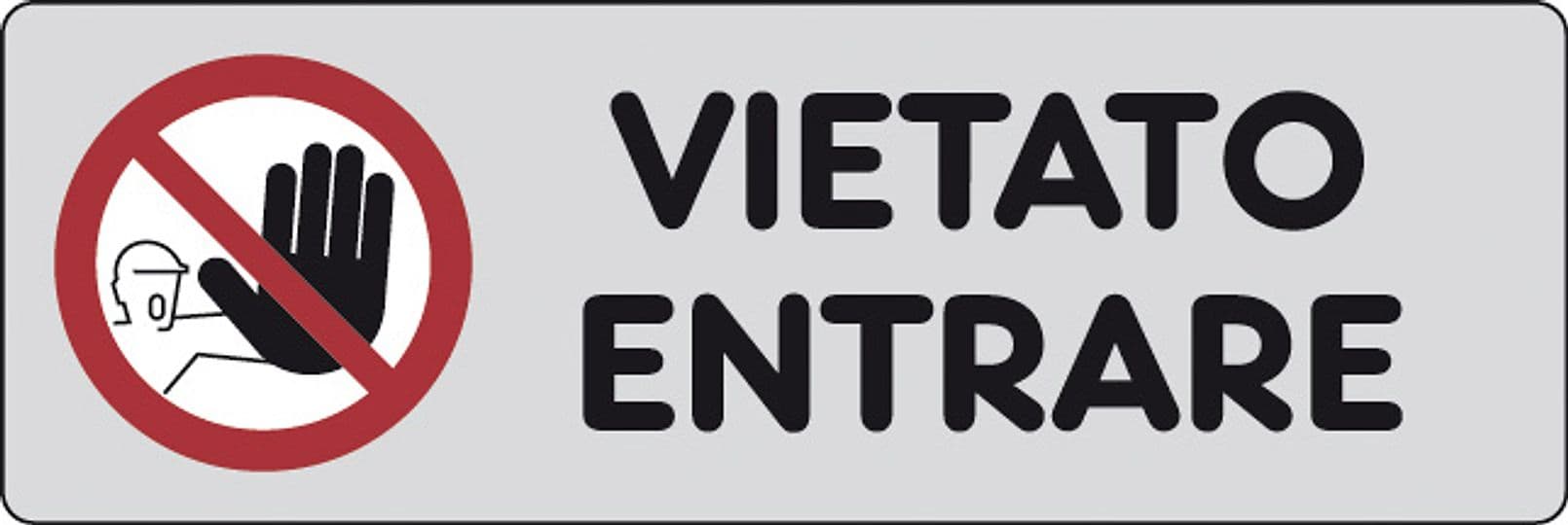 Etichetta Adesiva 150 x 50 Vietato Entrare 10 Pezzi – Idroweb