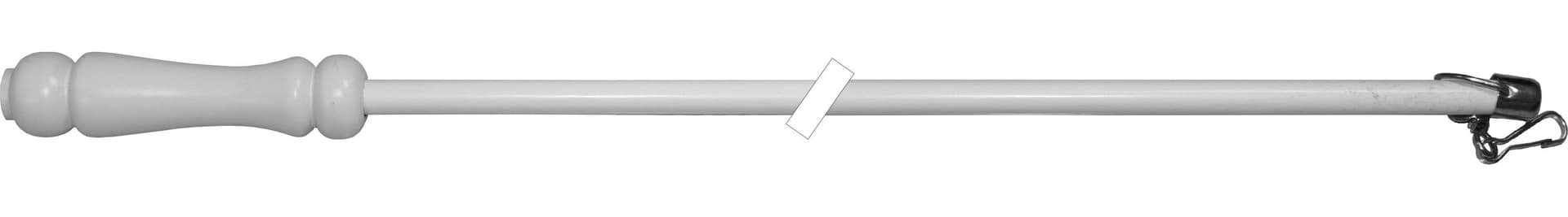 Frusta in Legno per Tenda 125 cm Bianco - 2