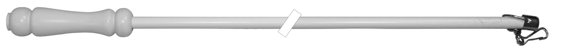 Frusta in Legno per Tenda 125 cm Bianco - 2