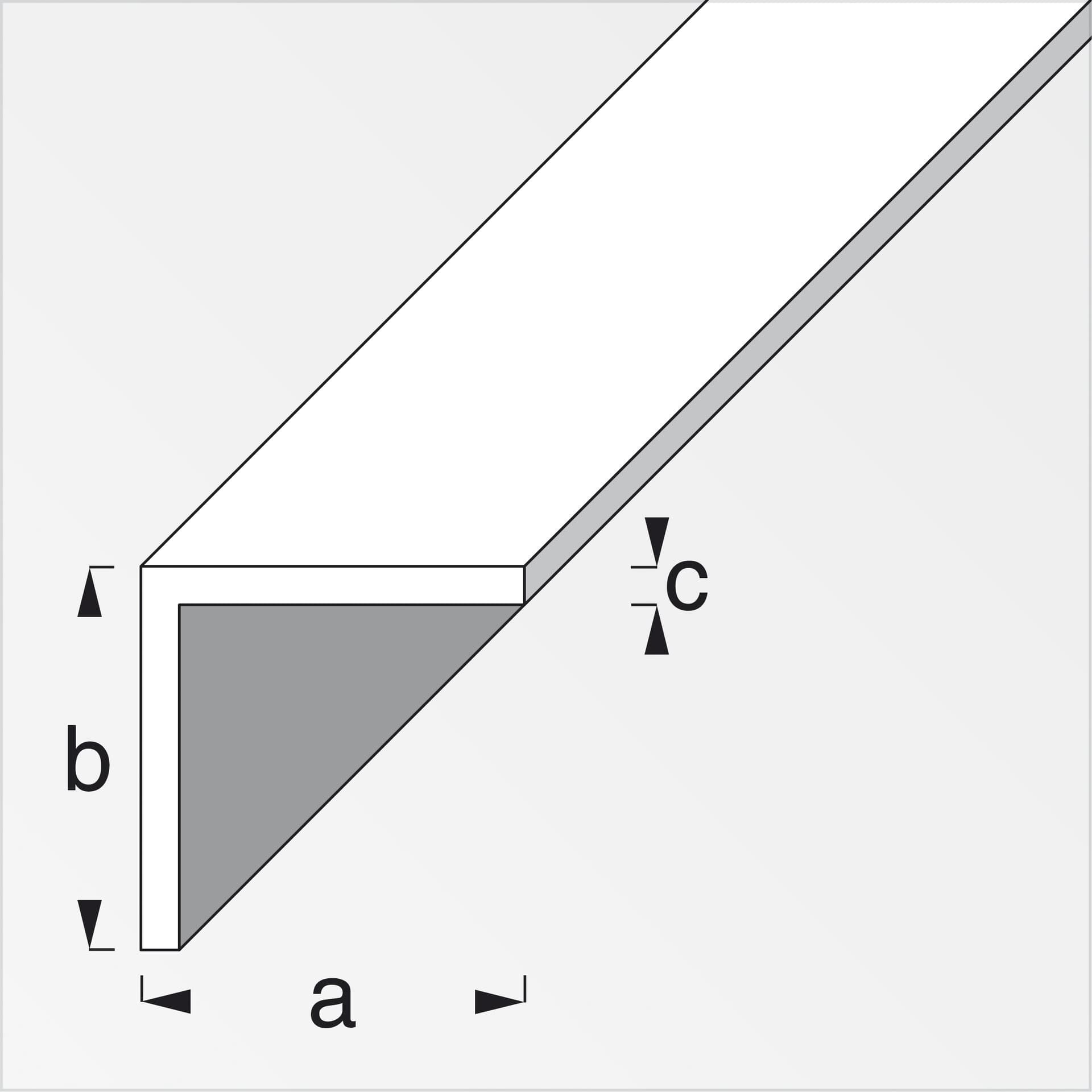 Profilo Bianco H 200 cm Angolare 30 x 30 x 1 mm 5 Pezzi - 2