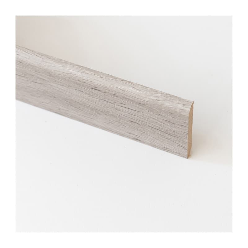 Battiscopa 70 x 10 mm MDF 240 cm Rovere Grigio 10 Pezzi - 2