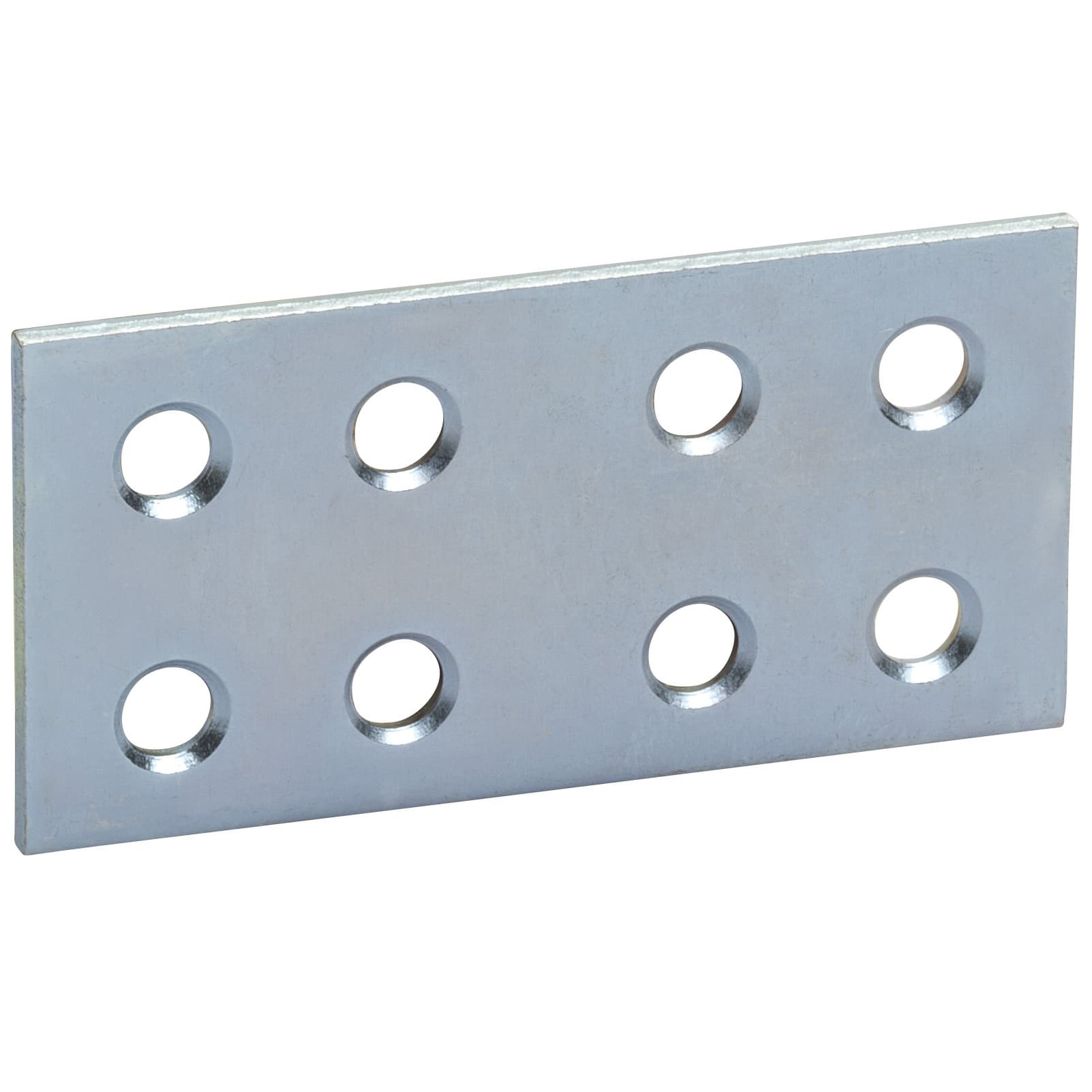 Piastrina Dritta Zincata 8 Fori 60 mm 50 Pezzi - 2
