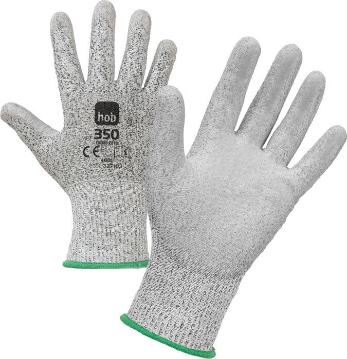 Guanti da Lavoro Hob Antitaglio Filo Pu Grigio Taglia 10 12 Paia - 2