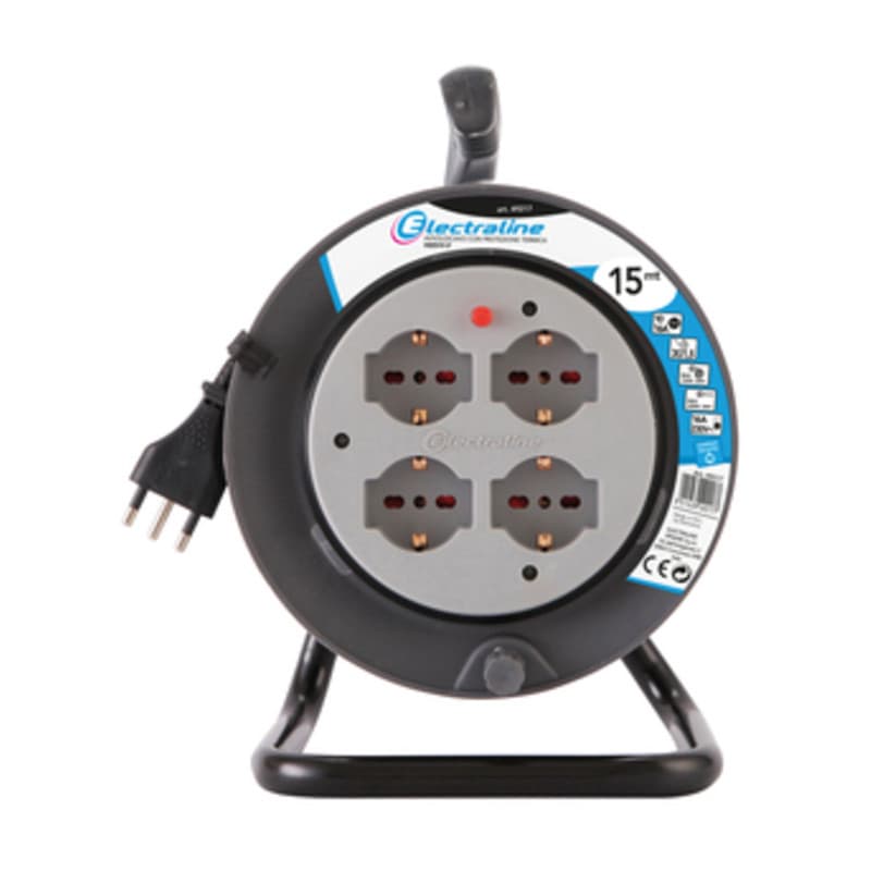 Avvolgicavo 15 m Sez 3 x 1,5 4BIP Sch e Prot 49217 Electraline 3PMARK - 2