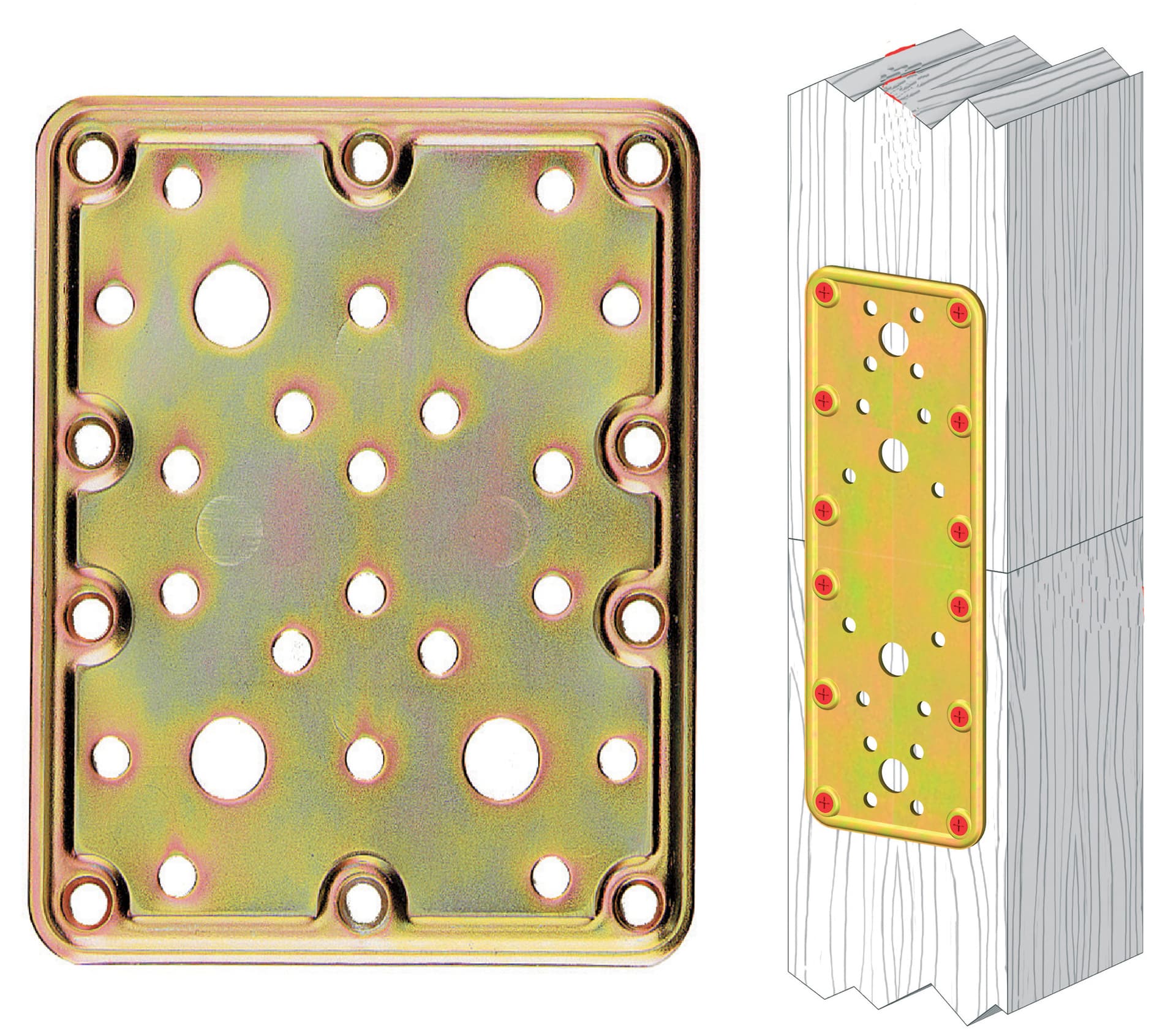 Piastra 776 Diritta Acciaio Tropic 100 x 160 mm Aldeghi Luigi Spa 20 Pezzi - 2