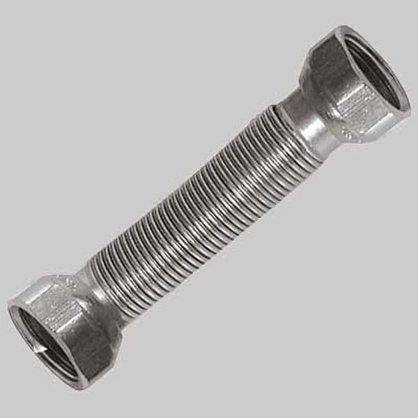 Tubo Flessibile INOX per Acqua Ridotto Ff 1/2 x 3/4 130 x 220 mm Made in - 2