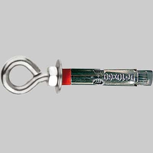 Tassello Pesante con Occhiolo Nobex M8 x 60 mm Ø 10 Pezzi