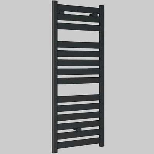 Termoarredo Capri Dritto Nero Opaco RAL 9005 H 1420 x 500 INT.450 Lazzarini - 2