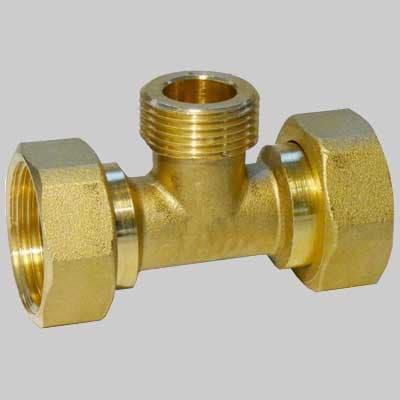Raccordo Tee con Dadi Girevoli 1 x G ¾ Made in Italy - 2