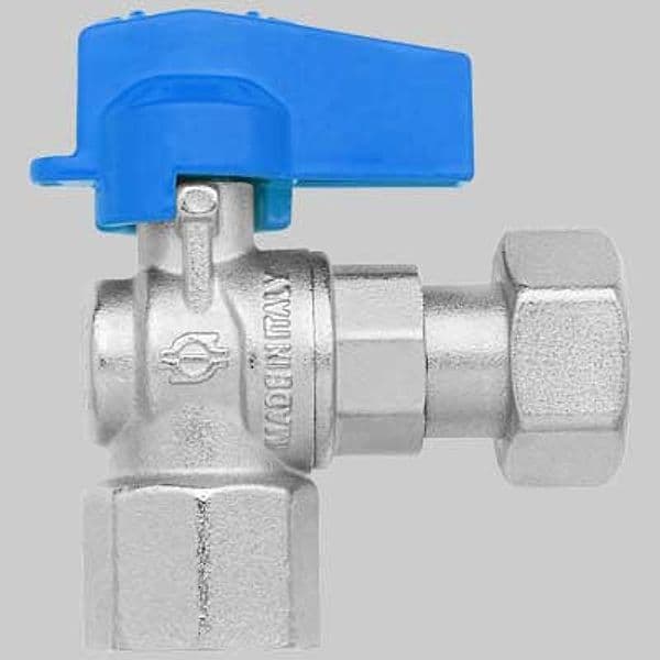 Mini Rubinetto a Sfera Squadra Ff 1/21/2 Dado Girevole F.i.v - 2