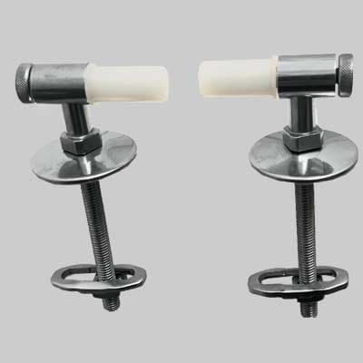 Coppia Cerniera Beta Universale Fissa Basculante Cromata Made in Italy - 2