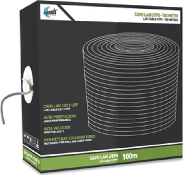 Cavo Lan Utp Cat. 5 Cca 0,50 mm 100 m Grigio – Idroweb