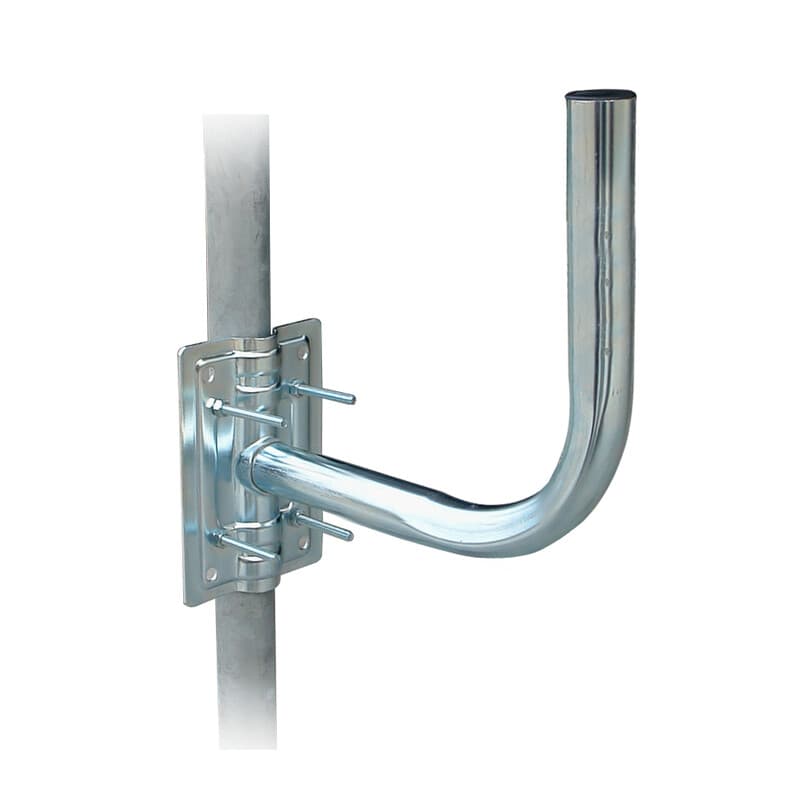 Supporto Antenna Curvo Palo Muro 24 cm FIG.2 - 2
