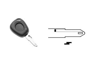 Cover Chiavi per Auto Renault NE73ARS1 1 Bottone Silca - 2