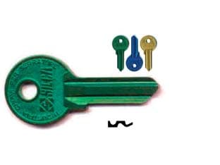 Chiavi per Cilindri Wally 4 Spine Grandi WA2RU Sx Ultralite Verdi 10 Pezzi - 2