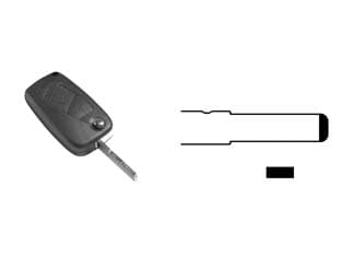 Cover Chiavi per Auto Fiat SIP22RS8 3 Bottoni Flip Silca - 2