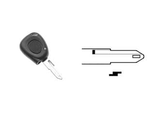 Cover Chiavi per Auto Renault NE73BRS1 1 Bottone Silca - 2