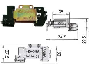 Bobine Tensione 12 V per Serratura Elettrica 07025 00 Cisa - 2