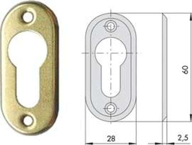 Bocchetta in Ottone per Cilindri Sagomati 06012 00 28 MMX60 10 Pezzi - 2